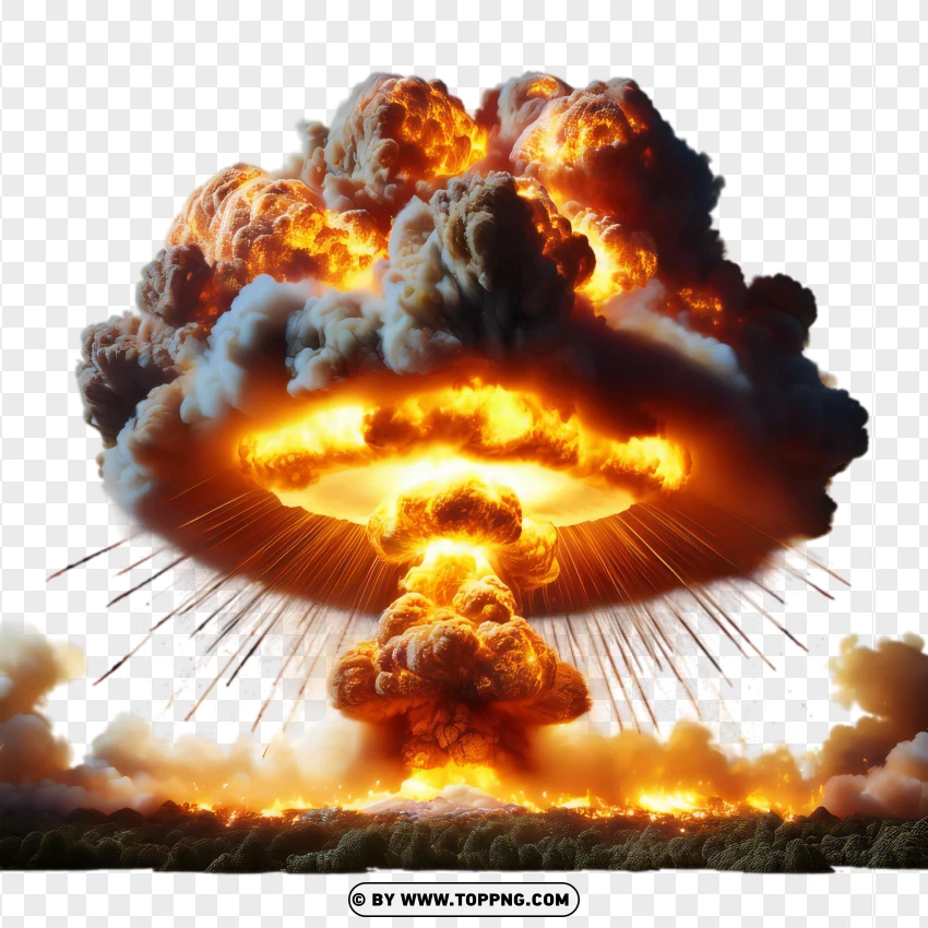 Nuclear Explosion Image PNG Transparent Background