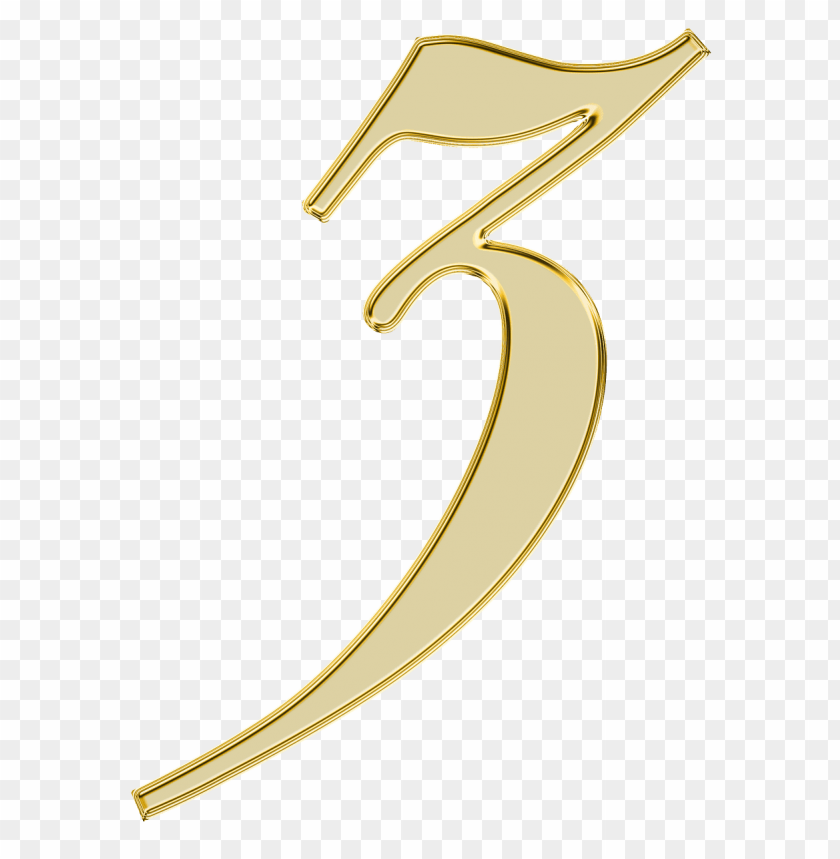 Number 3 Golden Png Image With Transparent Background Toppng