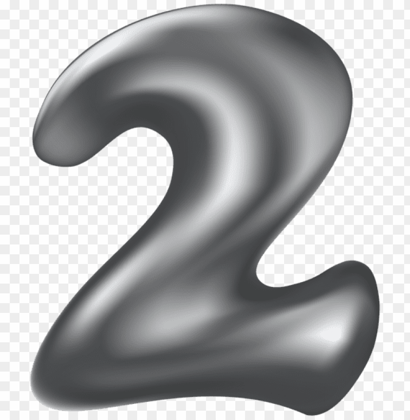 number two silver clipart png photo - 52053