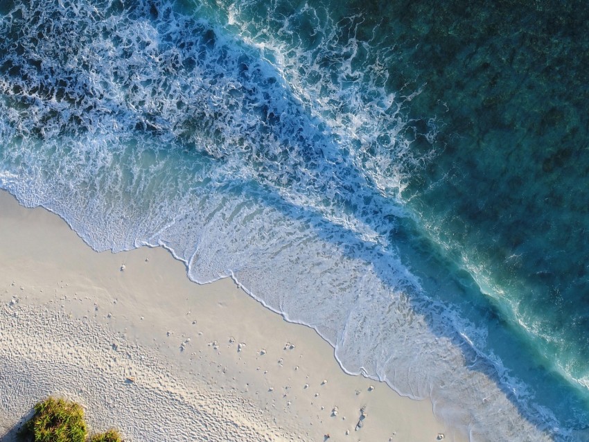 ocean, aerial view, surf, water, maldives