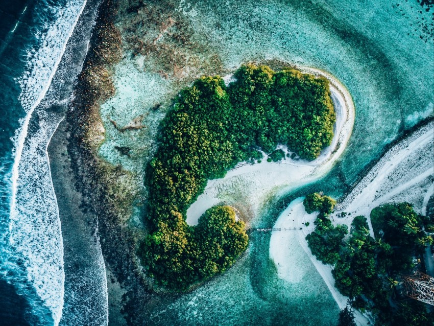 Ocean Islands Aerial View Trees Water Png - Free PNG Images