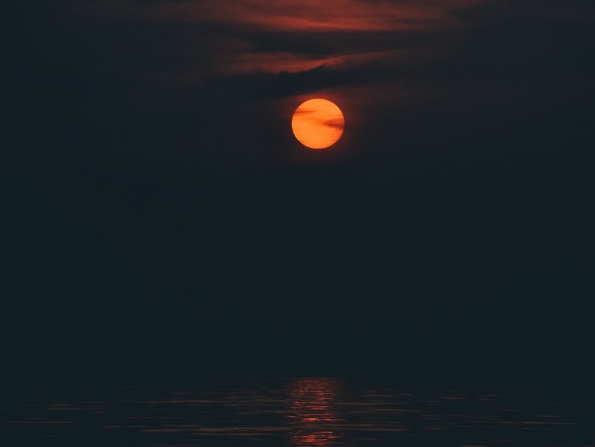 ocean, moon, sunset, night, sky, mumbai