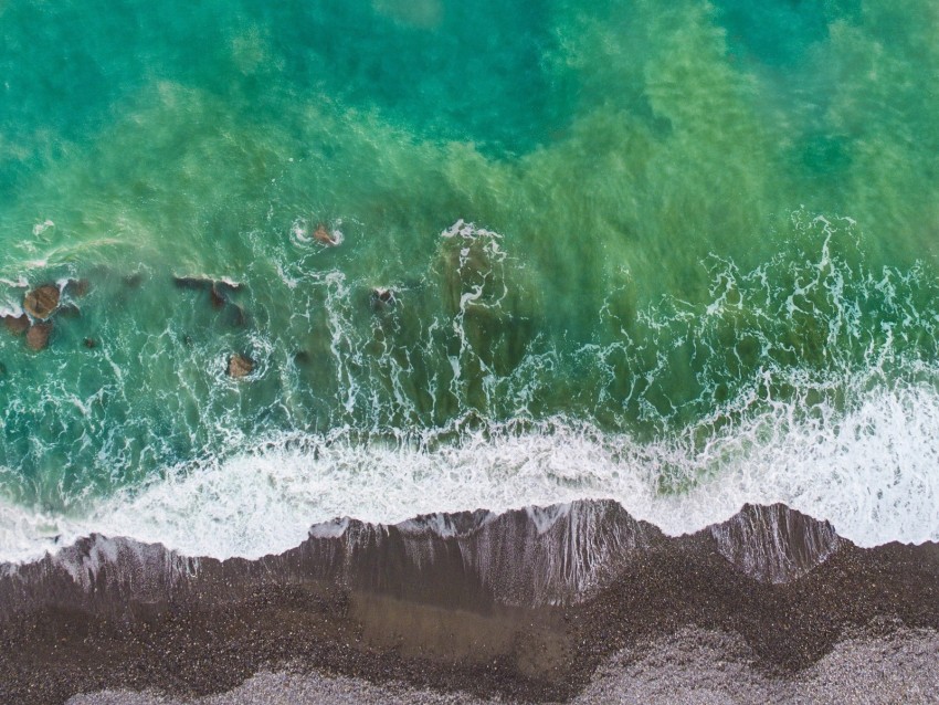 free PNG ocean, surf, aerial view, shore, wave, water background PNG images transparent