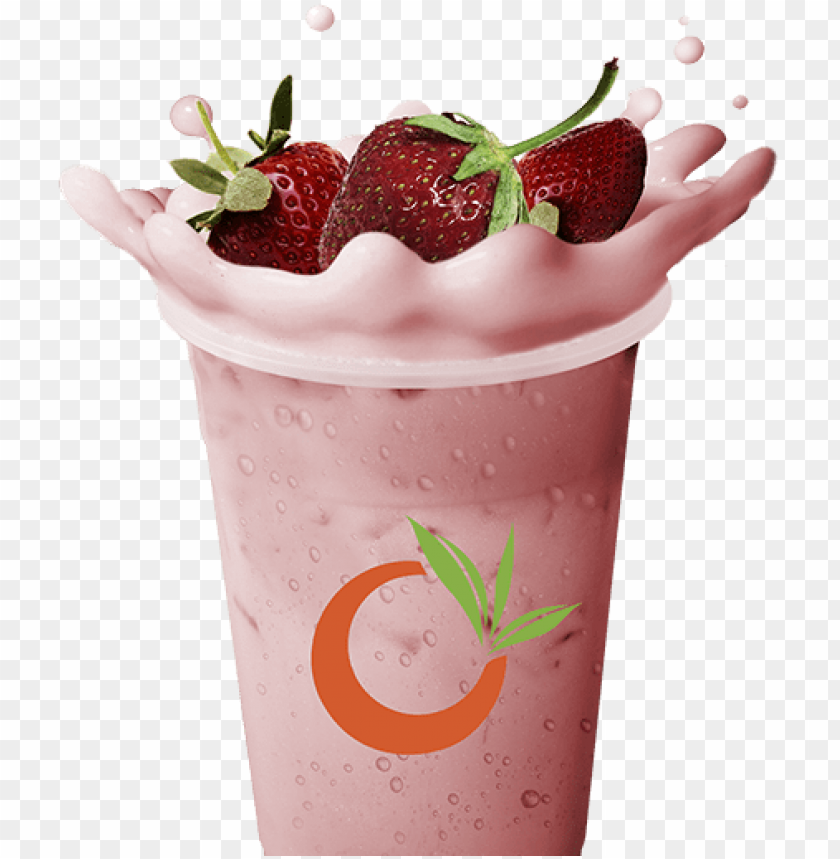 Ochaya Strawberry Milk Tea 1 Strawberry Bubble Tea PNG Image With Transparent Background