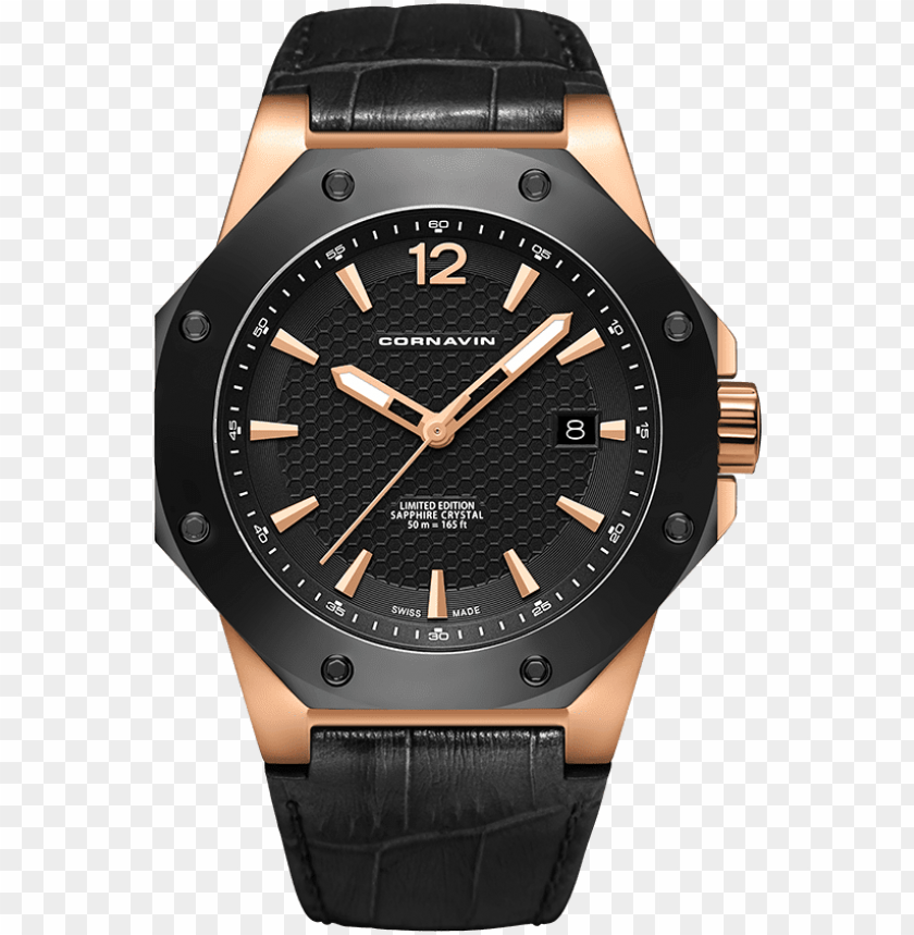 octagonal stainless steel case with rose gold pvd-coating - cornavin ...