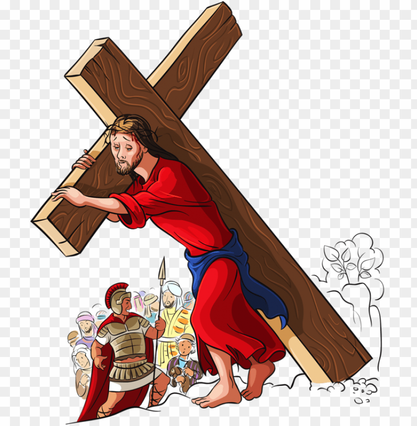 of photography cross illustration jesus carry the - jesus suffering clipart PNG image with transparent background@toppng.com