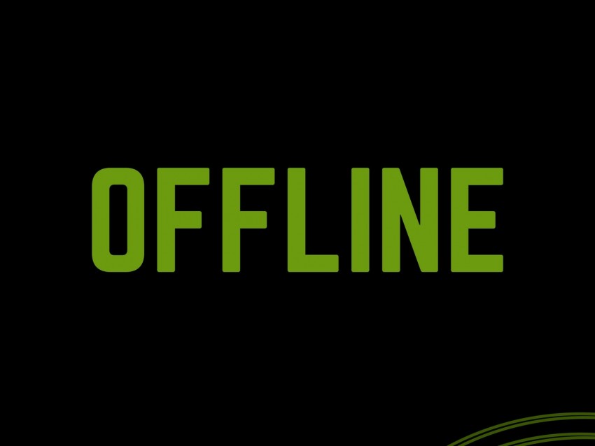 offline, inscription, green, status