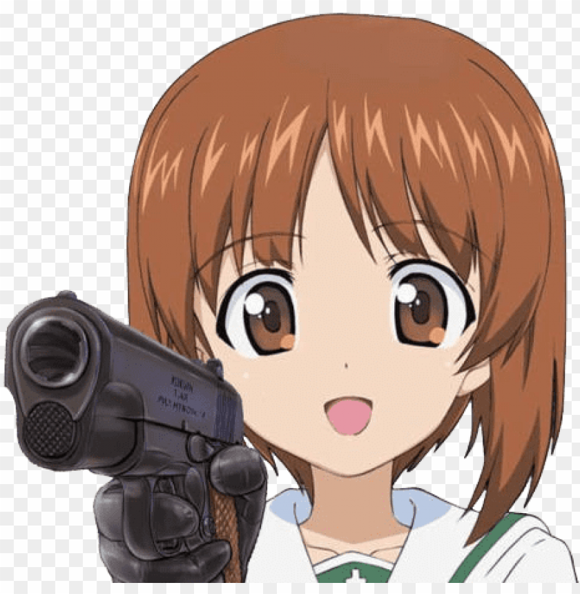 ointing a gun at you girls und panzer gu PNG transparent with Clear Background ID 216562