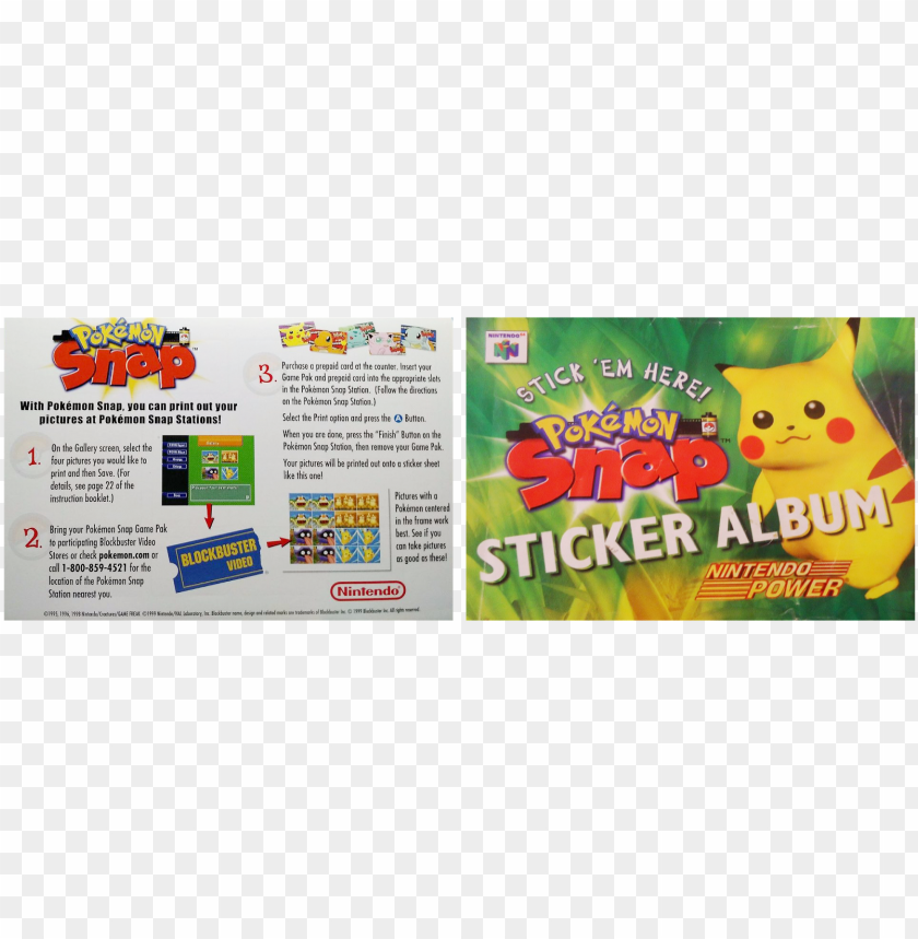 Okemon Snap Sticker Album And Pokemon Snap Station - Pokemon Sna PNG Image With Transparent Background