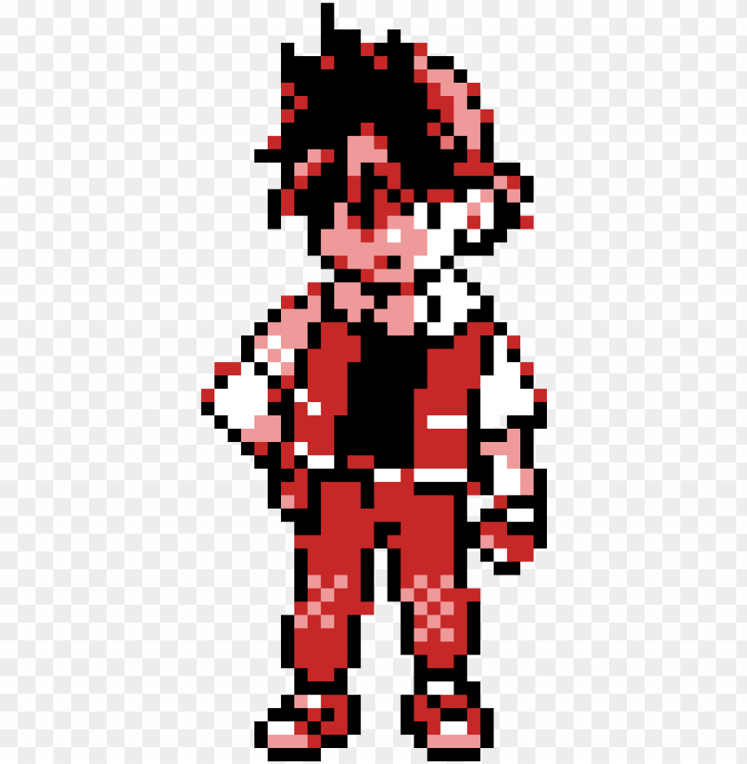 Pixilart - pokemon trainer's red and blue manga sprites. by Anonymous