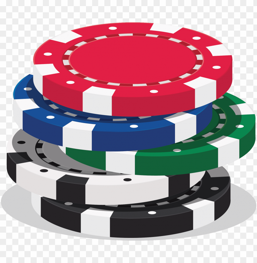 Oker Chip Stack - Poker Chips Stack PNG Transparent Background