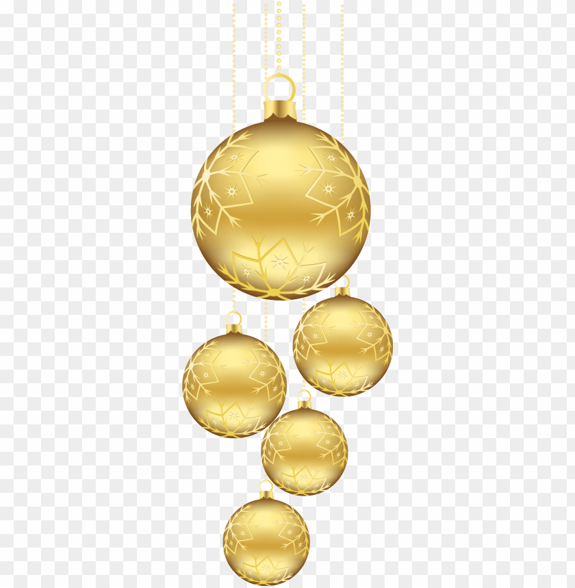 Old Christmas Balls Ornaments Png - Hanging Gold Christmas Balls PNG Transparent With Clear Background ID 226137