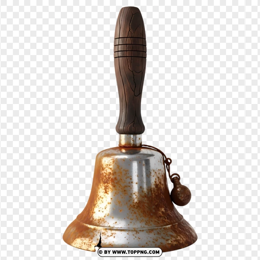 Old Classroom Hand Bell PNG Transparent Background