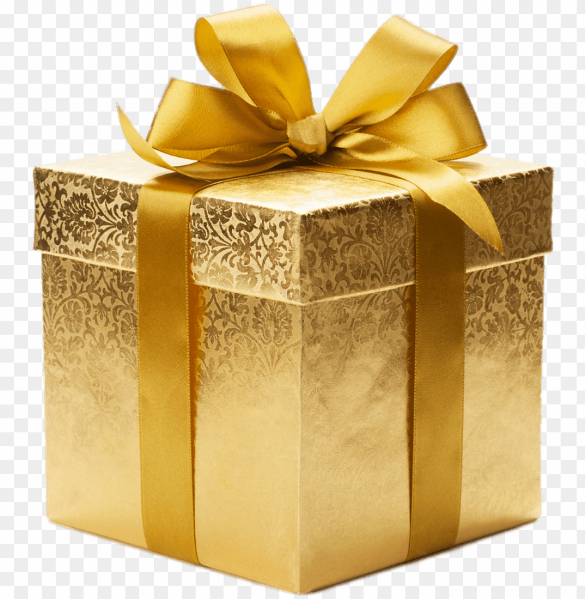 Old Coloured Gift Box Png Gold Gift Box Png Image With Transparent Background Toppng