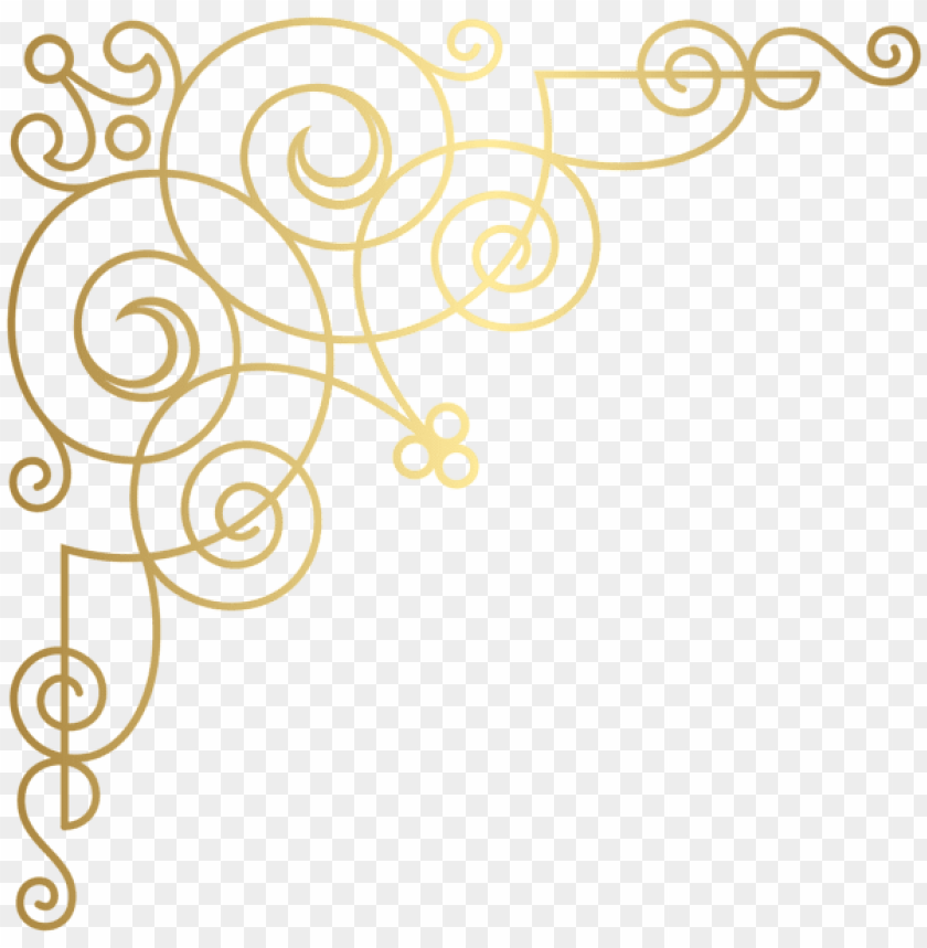 Old Corner Border Design Png - Gold Corner Design PNG Transparent With ...