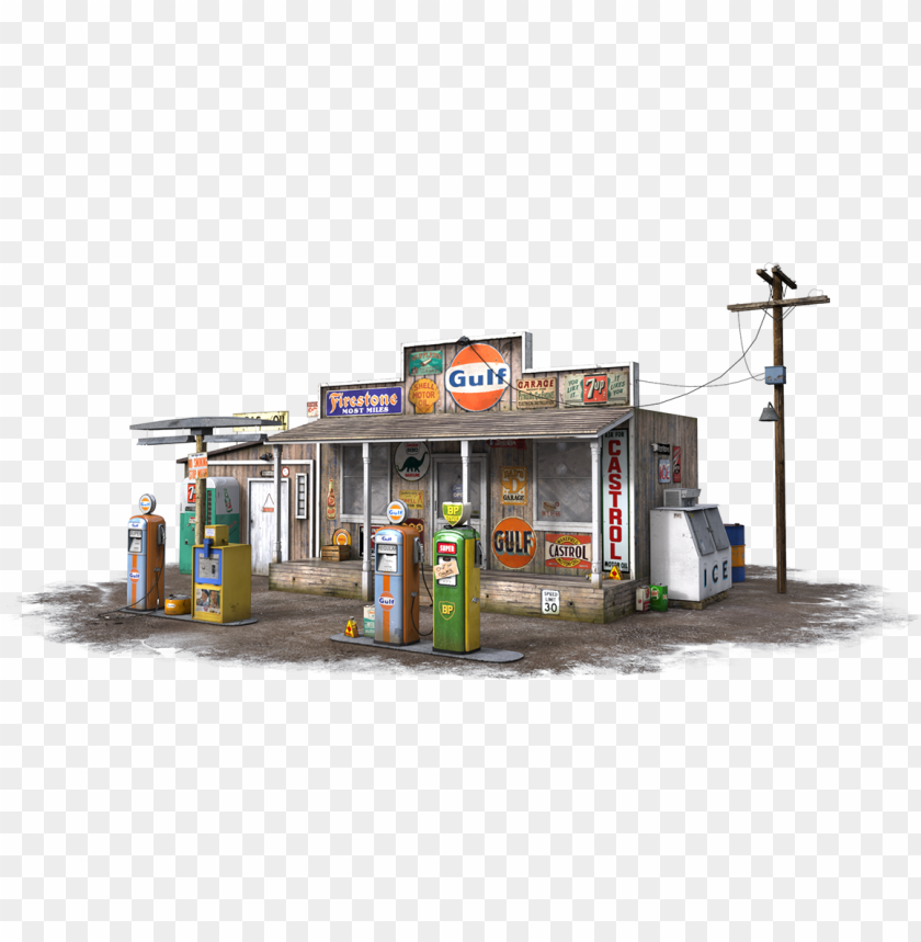 free PNG old gas station photos - poly gas gas statio PNG image with transparent background PNG images transparent