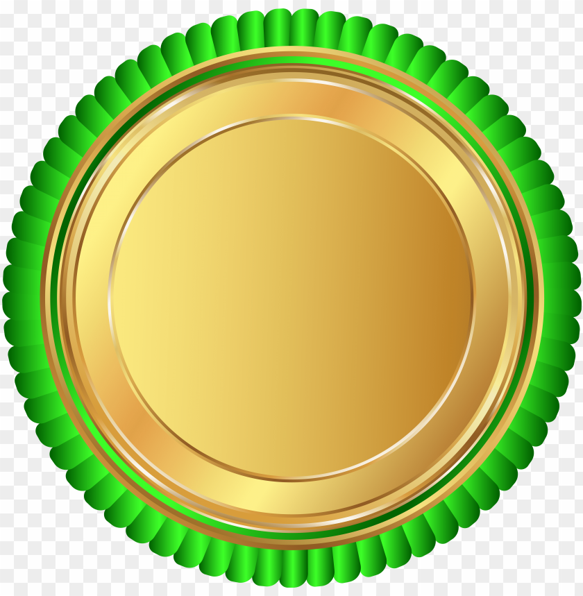 Old Green Seal Badge Png Clip Image Gallery - Gold &amp; Green Seal PNG Image With Transparent Background