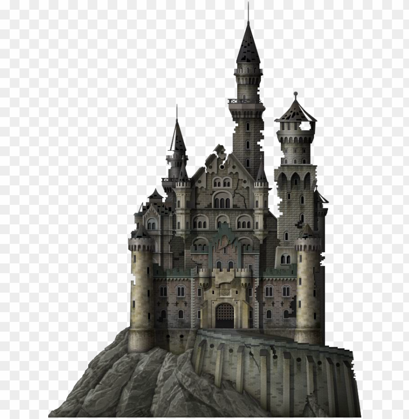 Old Halloween Horror Castle On Mountain PNG Image With Transparent Background@toppng.com