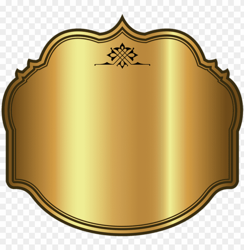Golden Shield with Ornate Border and Crossed Swords Design