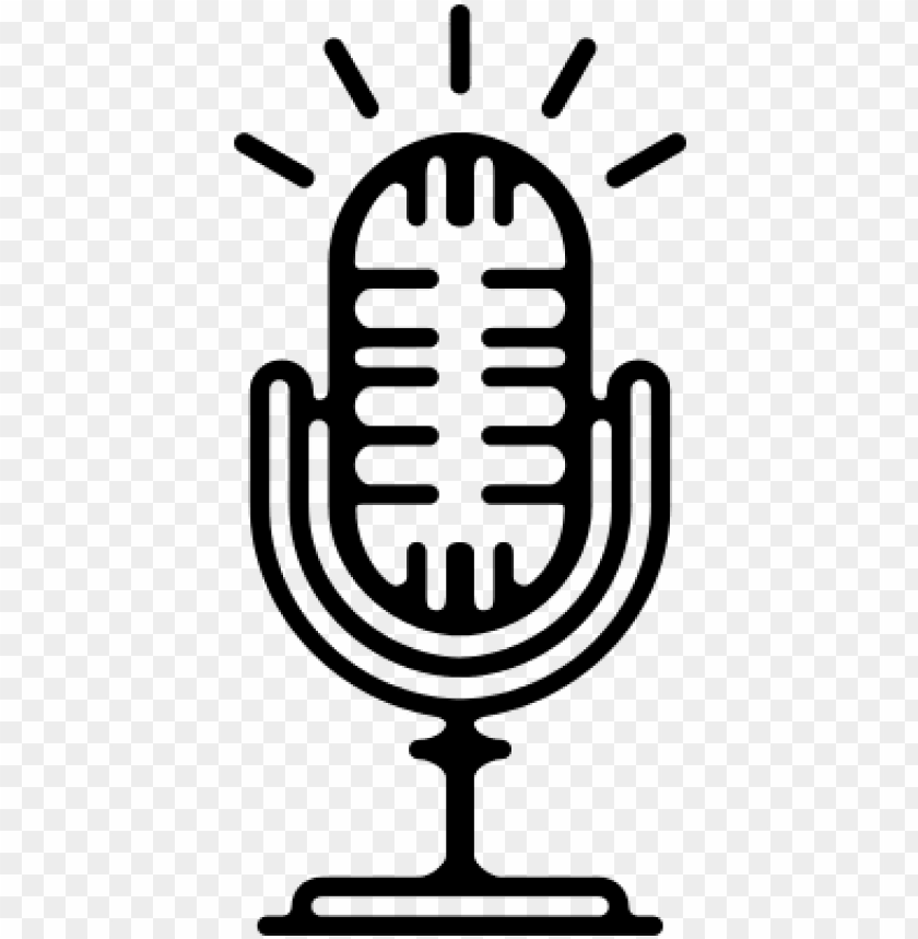 old microphone with a stand vector microfonos de radio dibujos PNG transparent with Clear Background ID 277741