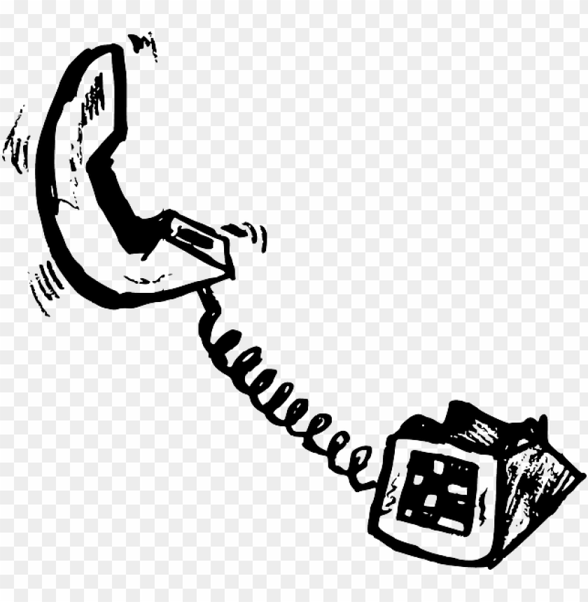 old, phone, outline, cartoon, telephone, free, style - cord phone cartoo  PNG image with transparent background | TOPpng