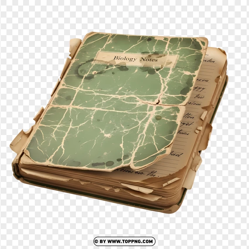 Old School Writing Notebook PNG Transparent Background
