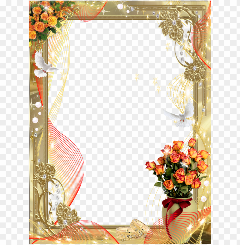 Old Wedding Frames Download - Wedding Photo Frame PNG Transparent Background