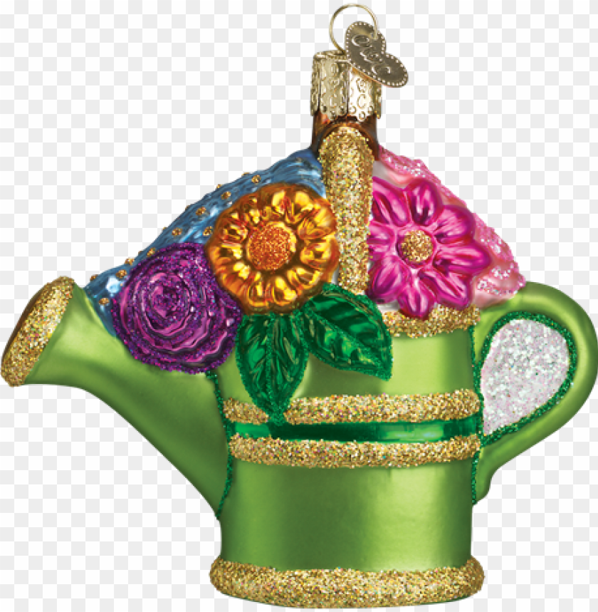 Old World Christmas Garden Watering Can Christmas Ornament PNG Image With Transparent Background