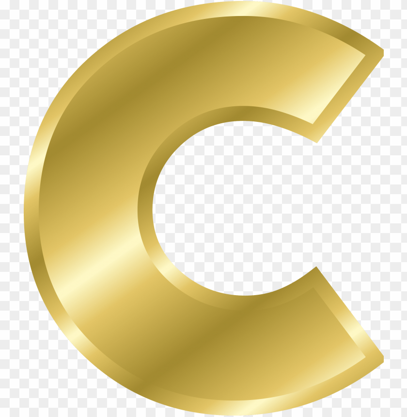 free PNG olden clipart alphabet - letter c gold PNG image with transparent background PNG images transparent