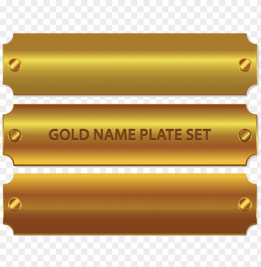 free PNG olden name plate png pic - gold name plate vector PNG image with transparent background PNG images transparent