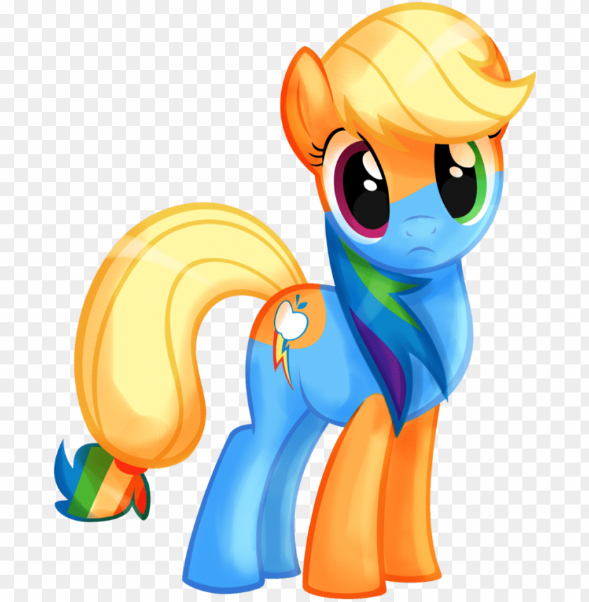 Oldennove Fusion Rainbow Dash Safe Solo Sparkles Rainbow Dash And Applejack Fusio Png Image With Transparent Background Toppng - rainbow dash hair extension roblox