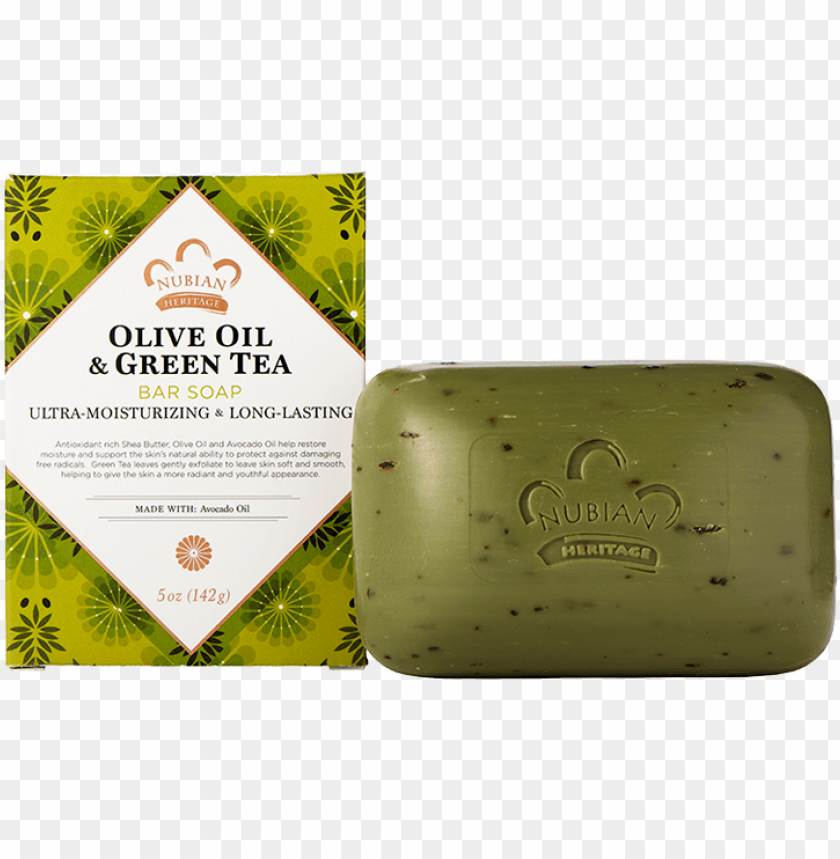 olive oil & green tea bar soap - nubian african black soa PNG image with transparent background@toppng.com