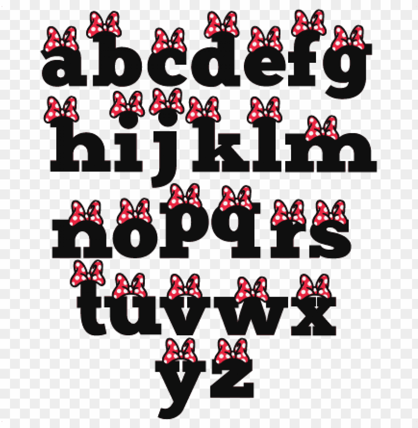 free PNG olka dot bow alphabet svg scrapbook cut file cute - minnie mouse alphabets svg file free PNG image with transparent background PNG images transparent