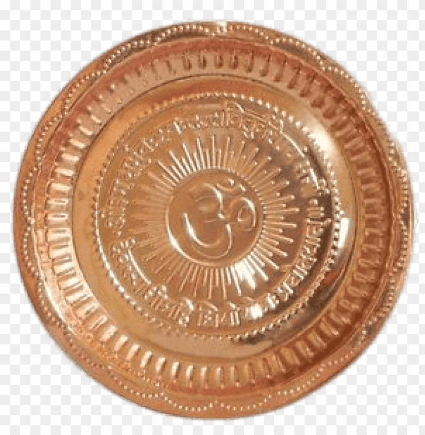 miscellaneous, symbols, om mantra copper plate, 