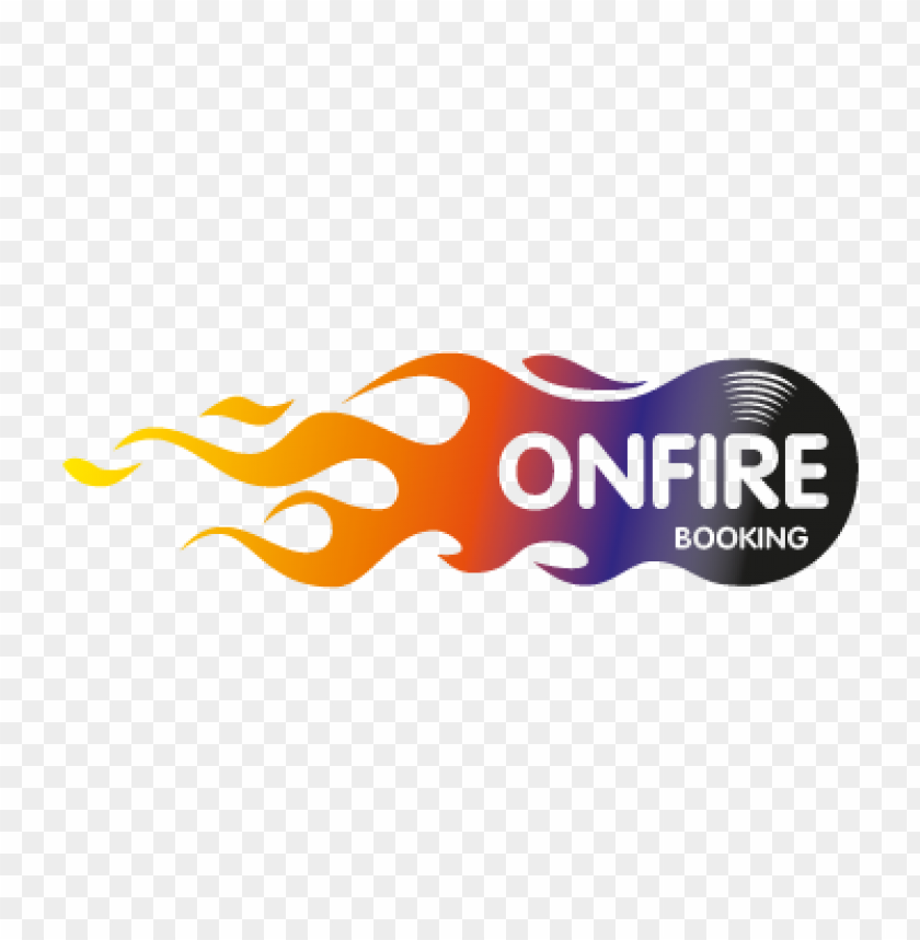 On Fire Booking Vector Logo Free Download PNG Transparent Background