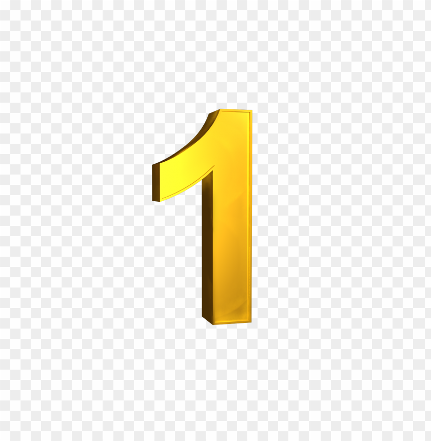 Download One 1 3d Numbers Gold Png Image With Transparent Background Toppng