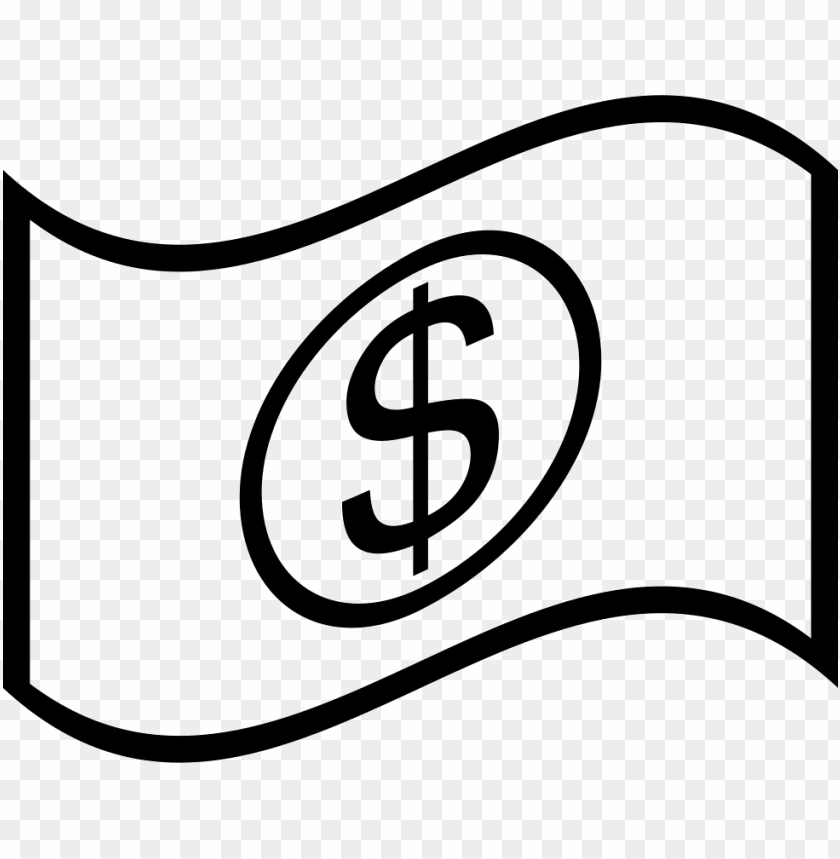 free PNG one dollar bill - dollar bill clip art black and white PNG image with transparent background PNG images transparent