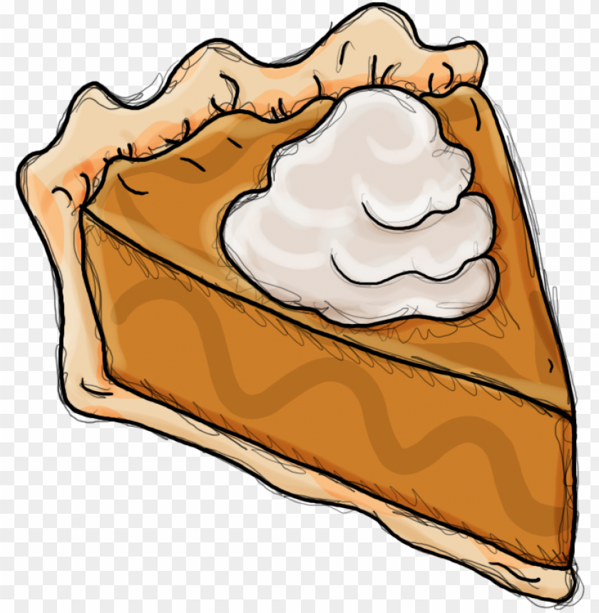 one piece of pumpkin pie tart drawing vector PNG image with transparent background@toppng.com