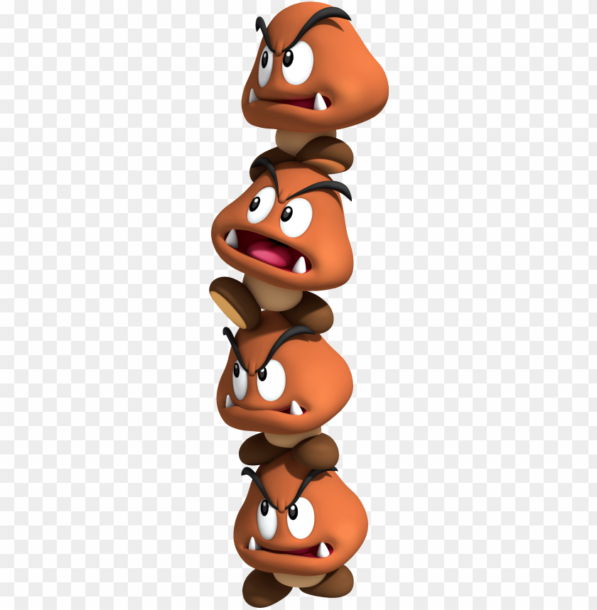 free PNG oomba transparent stacked - super mario goomba tower PNG image with transparent background PNG images transparent