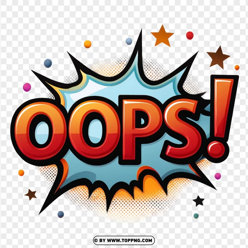 Oops Text Image PNG Transparent Background