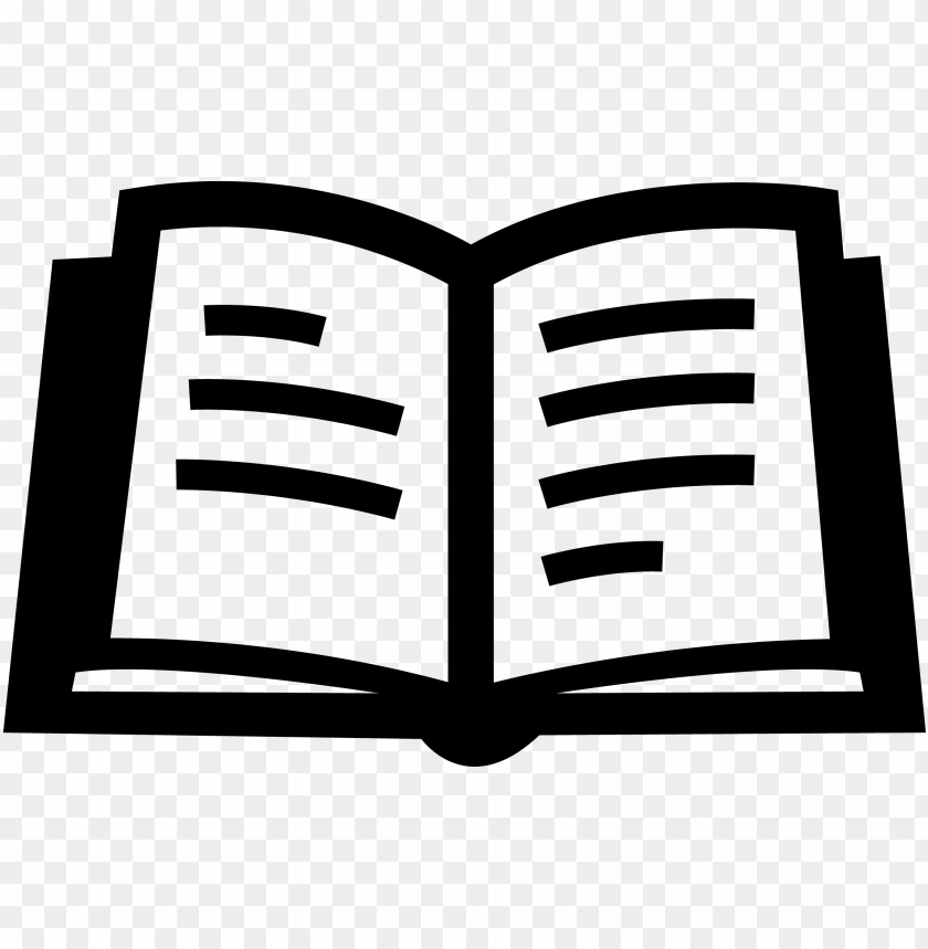 Open Book Icon Png Download Book Black And White PNG Image With 