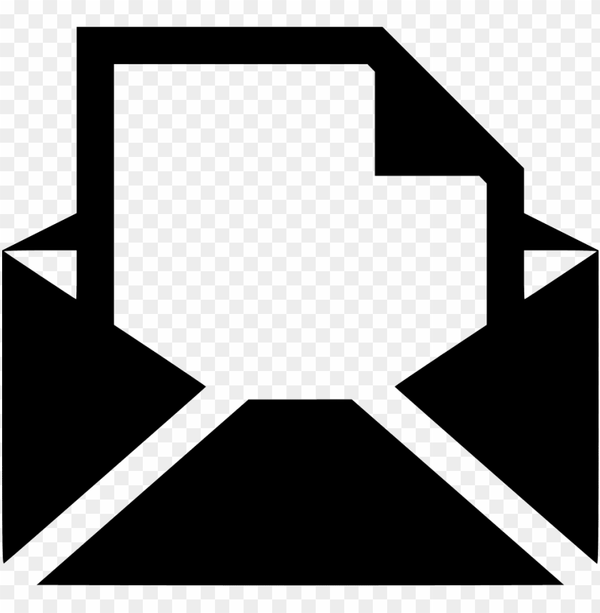 open mail letter svg  icon free- mail open white icon png - Free PNG Images@toppng.com