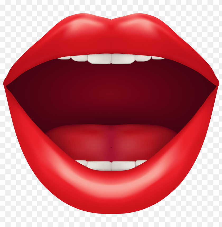 mouth, open, red
