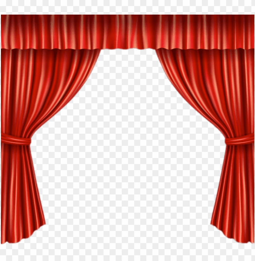 miscellaneous, curtains, open red stage curtains with tie backs, 