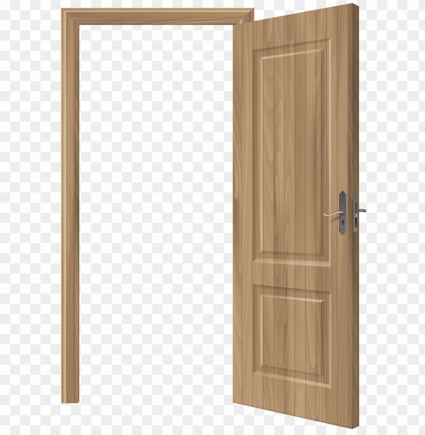 door, open, wooden