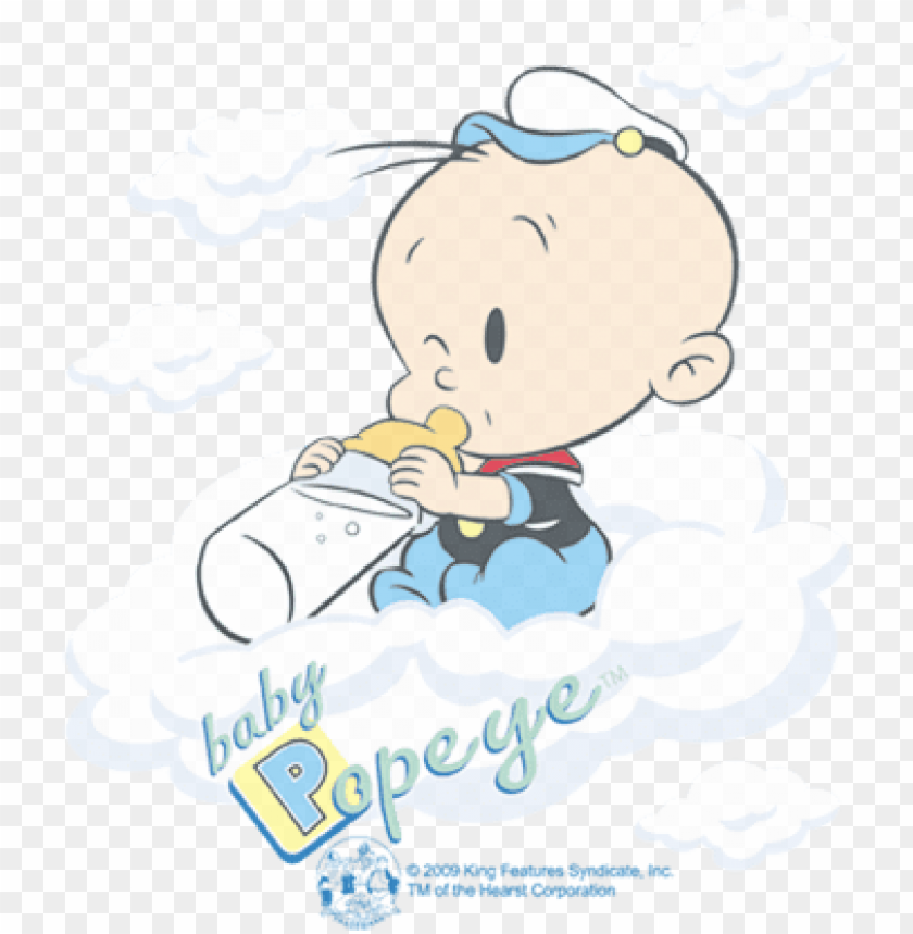 opeye baby clouds baby bodysuit - baby in popeye PNG image with transparent  background | TOPpng