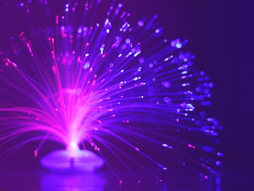 optical fiber, filament, glow, light, glare