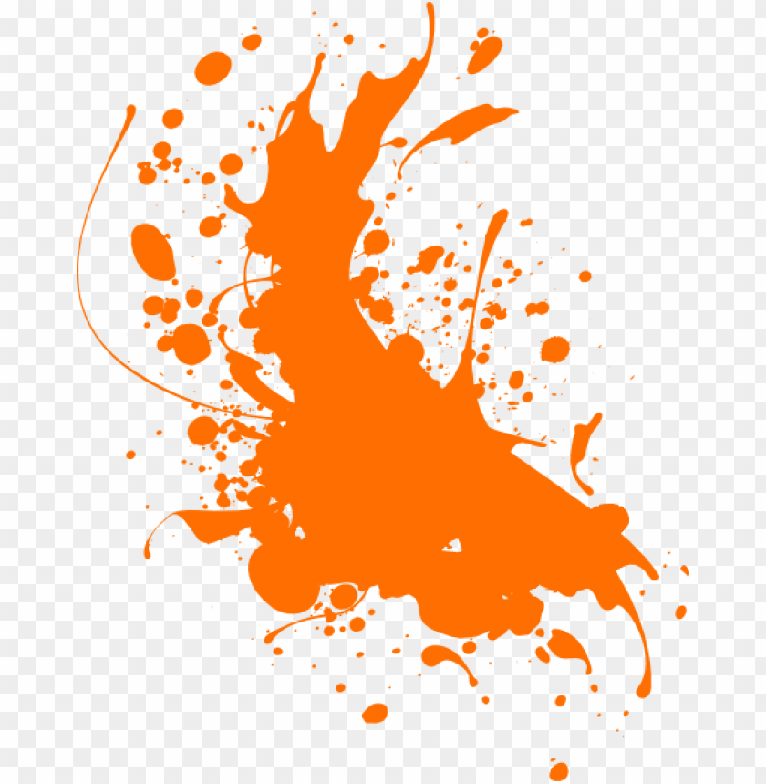 orange paint splash PNG image with transparent background | TOPpng