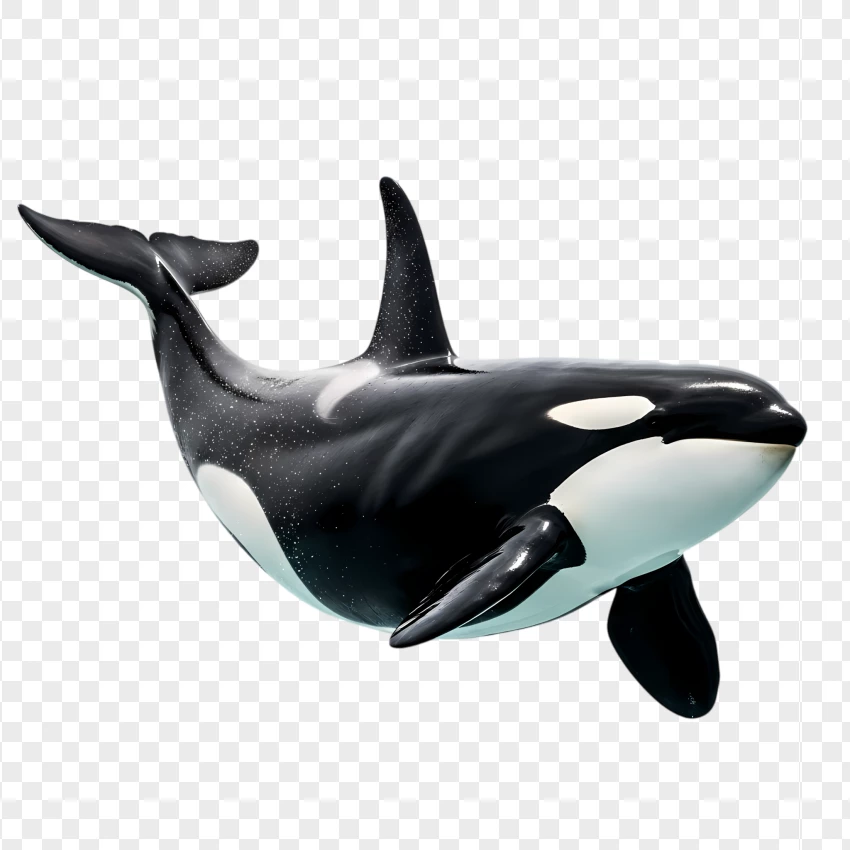 Orca Killer Whale Swimming In Ocean PNG Transparent Background