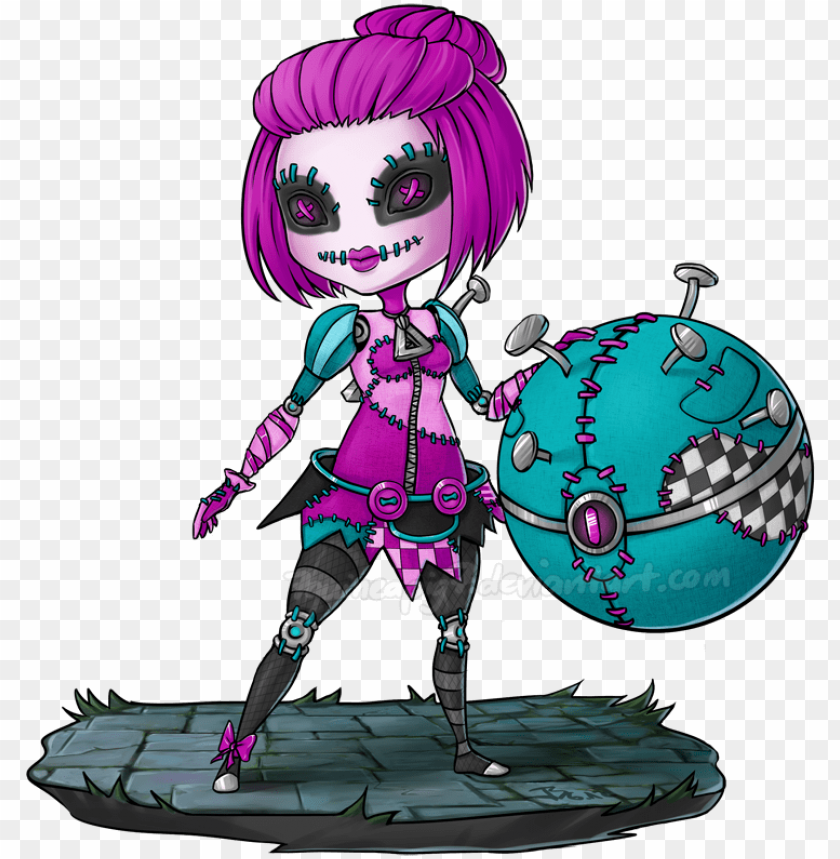 Orianna Sewn Chaos Chibi By 7guineapig7 - Lol Orianna Sewn Chaos PNG Transparent With Clear Background ID 206610